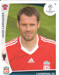 Jamie Carragher Liverpool samolepka UEFA Champions League 2009/10 #279